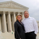 The landowners at the center of this case, Mike and Chantell Sackett, pose in front of the Supreme Court in 2011.